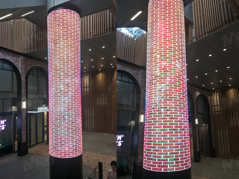 P2.5 Flexible Cylindrical LED Screen in Korea Subway Station