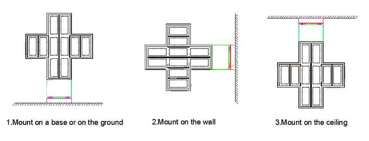 Installation Way of LED Cross Sign